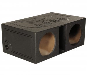 Q Power QBOMB12VL Dual 12" Large Vented Woofer Box w/ Rhino Coat