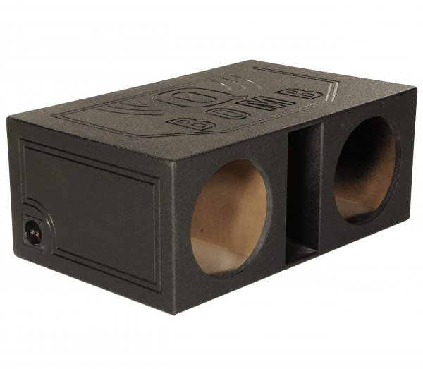Q Power QBOMB12VL Dual 12" Large Vented Woofer Box w/ Rhino Coat