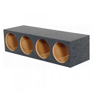 QPower QHD124HOLE 12" 4 HOLE EMPTY BOX 1" MDF - 52"W x 14"H x 17"D