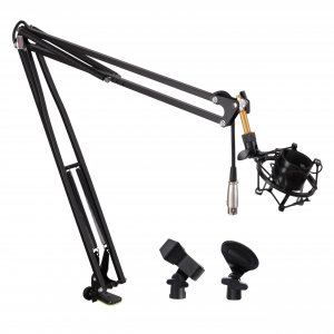 Pyle PMKSH04 Universal Table Clamp Pro Boom Shock Microphone Mount