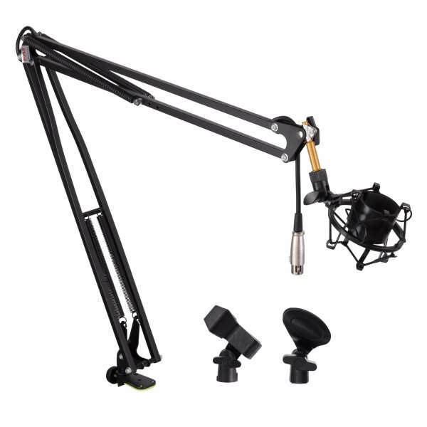 Pyle PMKSH04 Universal Table Clamp Pro Boom Shock Microphone Mount