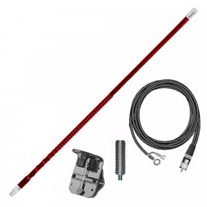 Firestik FG4648R 4' (122cm) Single Mirror "NGP" Kit Complete (Red)