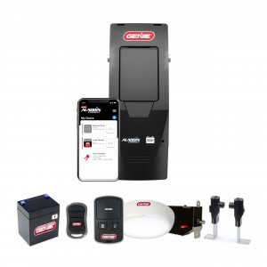 Genie B6172H Wall Mount Smart Garage Door Opener, DC Motor Lifts up to 14ft high 850lbs, Black