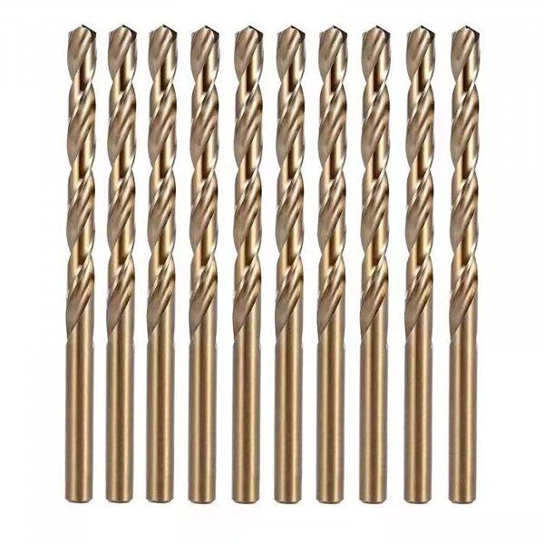 BECOLLO 13/64 Inch Cobalt Drill Bit Set, M35 Jobber Length Twist Drill Bits,Suitable for Drilling in Hard Metal, Stainless Steel, Cast Iron,10 Pieces