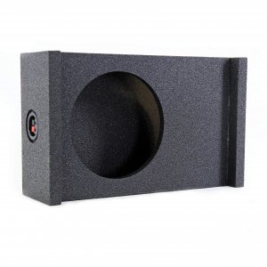 QPower Single 10" Univ Downfire or Behind the Seat Empty Enclosure QBSHALLOW10DF