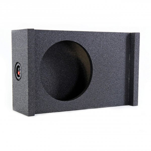QPower Single 10" Univ Downfire or Behind the Seat Empty Enclosure QBSHALLOW10DF