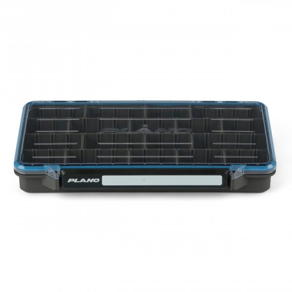 Plano StowAway 3700 Waterproof Stow Tackle Box, IPX7 Waterproof, with Rustricor, Single Latch Design, Transparent DuraView Lid, Stackable Storage for Fishing Bait, Lures and Gear