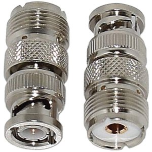 Tram 5678 BNC Male to SO-239 UHF Female Adapter, 2-Pack