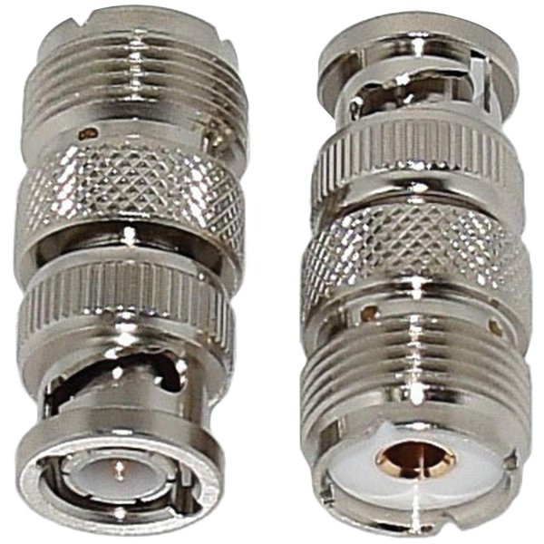 Tram 5678 BNC Male to SO-239 UHF Female Adapter, 2-Pack