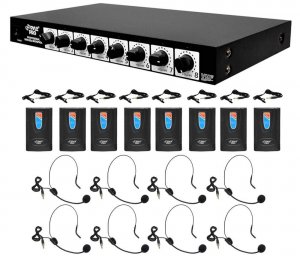 Pyle Pro PDWM8900 8 Mic VHF Wireless Mic System