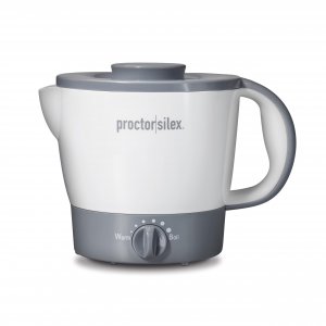 Proctor Silex 32oz Adjustable Temperature Hot Pot, Electric Kettle for Tea, Boiling Water, Cooking Ramen, Noodles and Soup, PFAS-Free Nonstick Coating, White (48507MN)