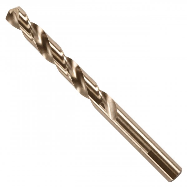 BOSCH CO2159B 1-Piece 1/2 in. x 6 in. Cobalt M42 Metal Drill Bit with Three-Flat Shank for Drilling Applications in Stainless Steel, Cast Iron, Titanium, Light-Gauge Metal, Aluminum