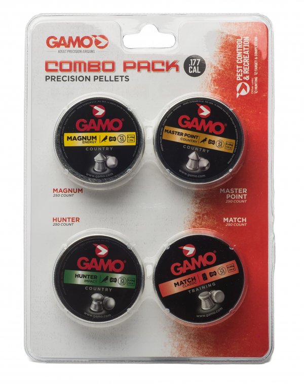 Gamo 632092954 Combo Pack 1000 Assorted .177 Cal Magnum/Masterpoint/Hunter/Match