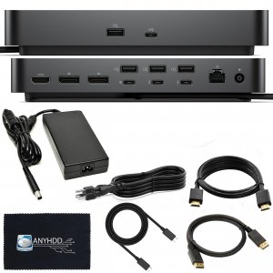 Dell SD25TB4 Pro Thunderbolt 4 Smart Dock - Supports 8k Display, 3 Years Warranty with 180W Adapter, HDMI, DisplayPort, Thunderbolt Cable, Cloth - USB C Docking Station Hub with Accessories
