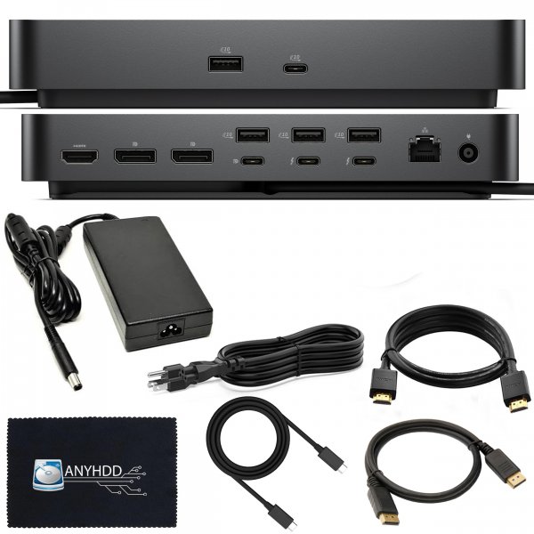 Dell SD25TB4 Pro Thunderbolt 4 Smart Dock - Supports 8k Display, 3 Years Warranty with 180W Adapter, HDMI, DisplayPort, Thunderbolt Cable, Cloth - USB C Docking Station Hub with Accessories