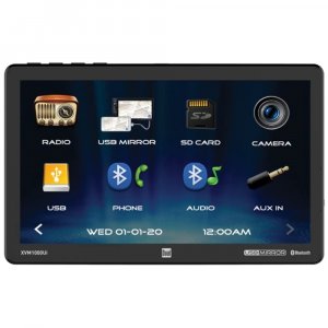 XVM1000UI Dual 10.1" Screen Mechless Single Din With Mirroring Bluetooth