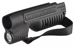 Streamlight 69602 TL-Racker 1,000 Lumen 20,000-Candela Tactical Integrated Forend Weapon Light with Ambidextrous Controls for Select Mossberg 590 Shockwave Models with Strap, Black