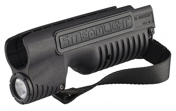 Streamlight 69602 TL-Racker 1,000 Lumen 20,000-Candela Tactical Integrated Forend Weapon Light with Ambidextrous Controls for Select Mossberg 590 Shockwave Models with Strap, Black