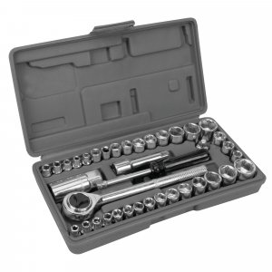 Performance Tool W1173 40-Piece SAE and Metric Socket Wrench Set