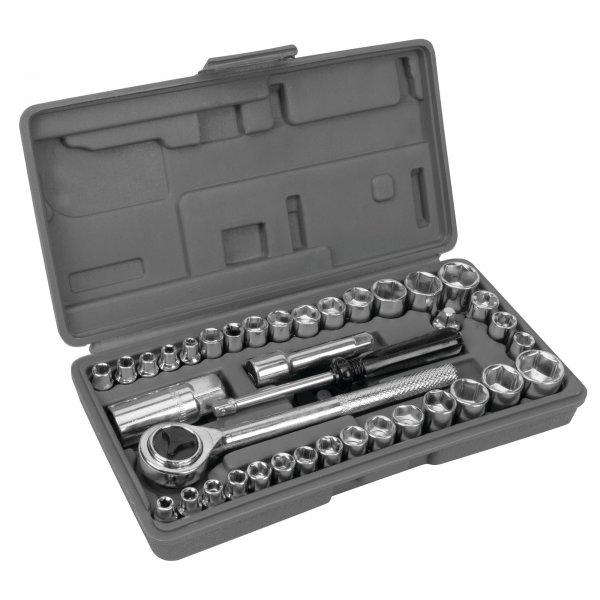 Performance Tool W1173 40-Piece SAE and Metric Socket Wrench Set
