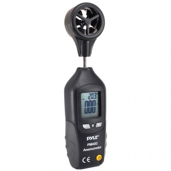 Pyle PMA82 Digital Anemometer and Thermometer for Measuring Wind Speed