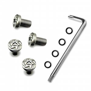 1911 Grip Screws, 4 O Rings, T10 Torx Key, Fancy Silver 1911 Screws