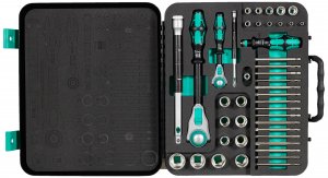 Wera 05160785001 Zyklop Metric 1/4" & 1/2" Drive Ratchet Socket/Bit Set (43-pc)