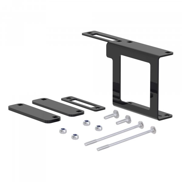 CURT 58001 Easy-Mount Vehicle Trailer Wiring Connector Mounting Bracket for 2-Inch Receiver, 4 or 5-Way Flat