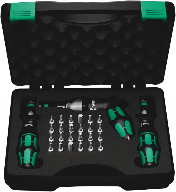 WERA 05074739001 7440/41/42 Kraftform Torque Screwdriver Set 0.3-6.0 Nm, 27 Pieces