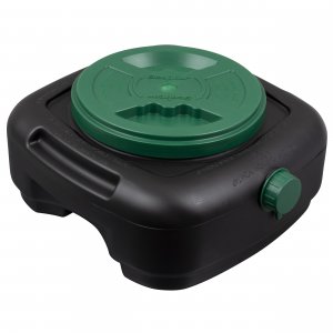 Scepter AM07029 7.3 Quart Oil Drain Pan with Lid, Filter Drain Screen, and Pour Spout for Automotive Fluids Including Engine Oil, Anti-Freeze, Transmission Fluid and More, 12" x 12-3/4" x 5.6"