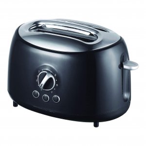 Brentwood Appliances TS-270BK Cool-Touch 2-Slice Retro Toaster w/Extra-Wide Slots
