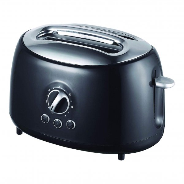 Brentwood Appliances TS-270BK Cool-Touch 2-Slice Retro Toaster w/Extra-Wide Slots