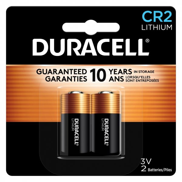 Duracell CR2 3V Lithium Battery, 2 Count (Pack of 1), CR2 Battery Lithium, High Power, Long-Lasting for Video and Photo Cameras, Lighting Equipment, and More