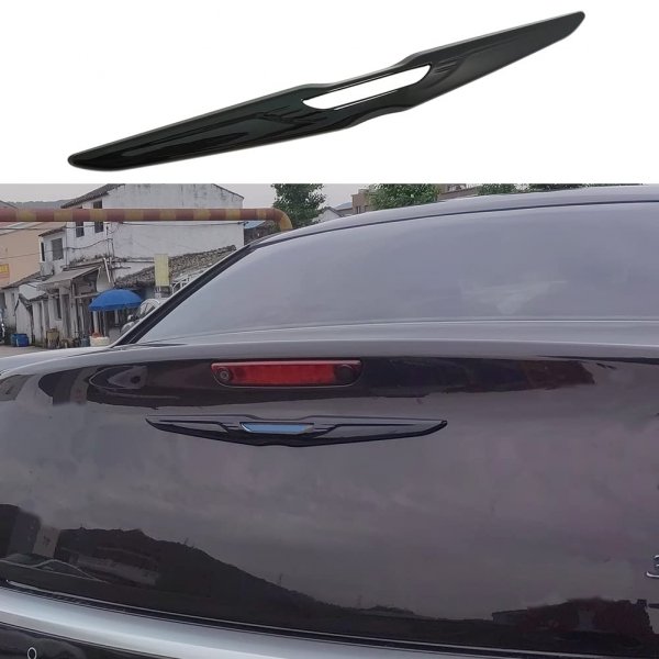 Kolya Glossy Black Exterior Rear Door Trunk Lid Center Emblem Badge Cover Molding Trim for Chrysler 300 300C Accessories 2011-2023