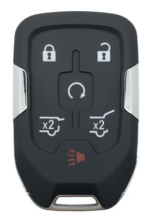 Replacement Key Fob Cover Case fit for Chevy Suburban Tahoe 2015 2016 2017 2018 2019 2020 GMC Yukon Keyless Entry Smart Remote Key Fob Shell (Black)