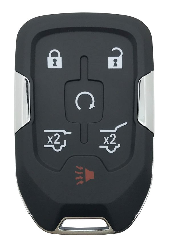 Replacement Key Fob Cover Case fit for Chevy Suburban Tahoe 2015 2016 2017 2018 2019 2020 GMC Yukon Keyless Entry Smart Remote Key Fob Shell (Black)