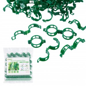 CIQIYO® 100 Pcs Plant Support Clips,Plastic Clips for Securing Plants