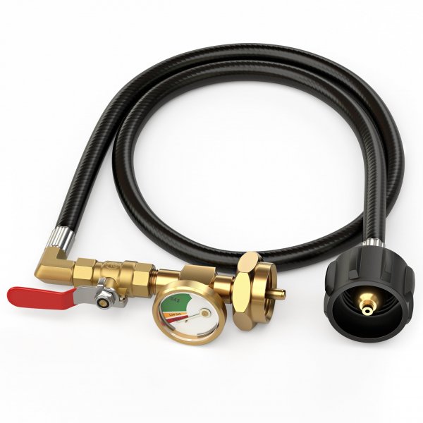 Propane Refill Adapter for 1 lb Tanks with 3FT Hose