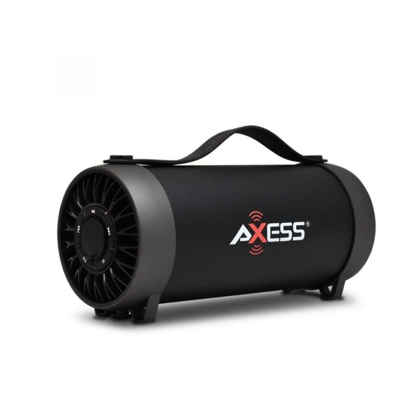 AXESS SPBT1056BK Portable Bluetooth Speaker w/USB FM AUX Rechargeable Battery