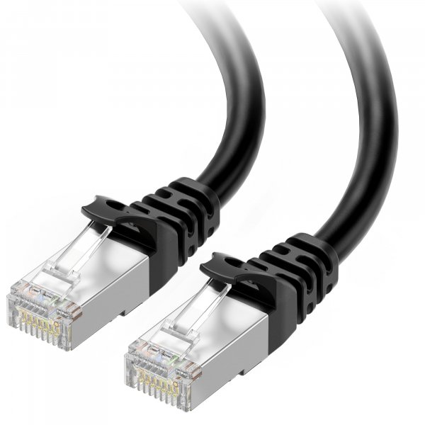 Cable Matters 10Gbps Snagless Shielded Cat 6A Ethernet Cable - 25ft, Cat 6A Cable, Cat6A Cord, Ethernet Cord, Black