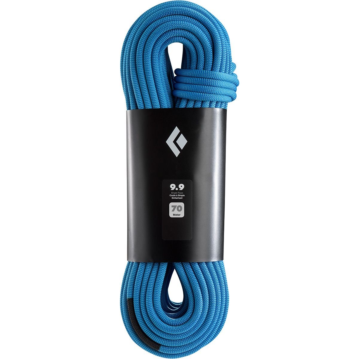 BLACK DIAMOND 9.9 Rock Climbing Rope | Durable Single Dynamic Rope | Smooth Handling | Reliable Performance for Sport & Indoor Climbing | Dual Blue | 60m
