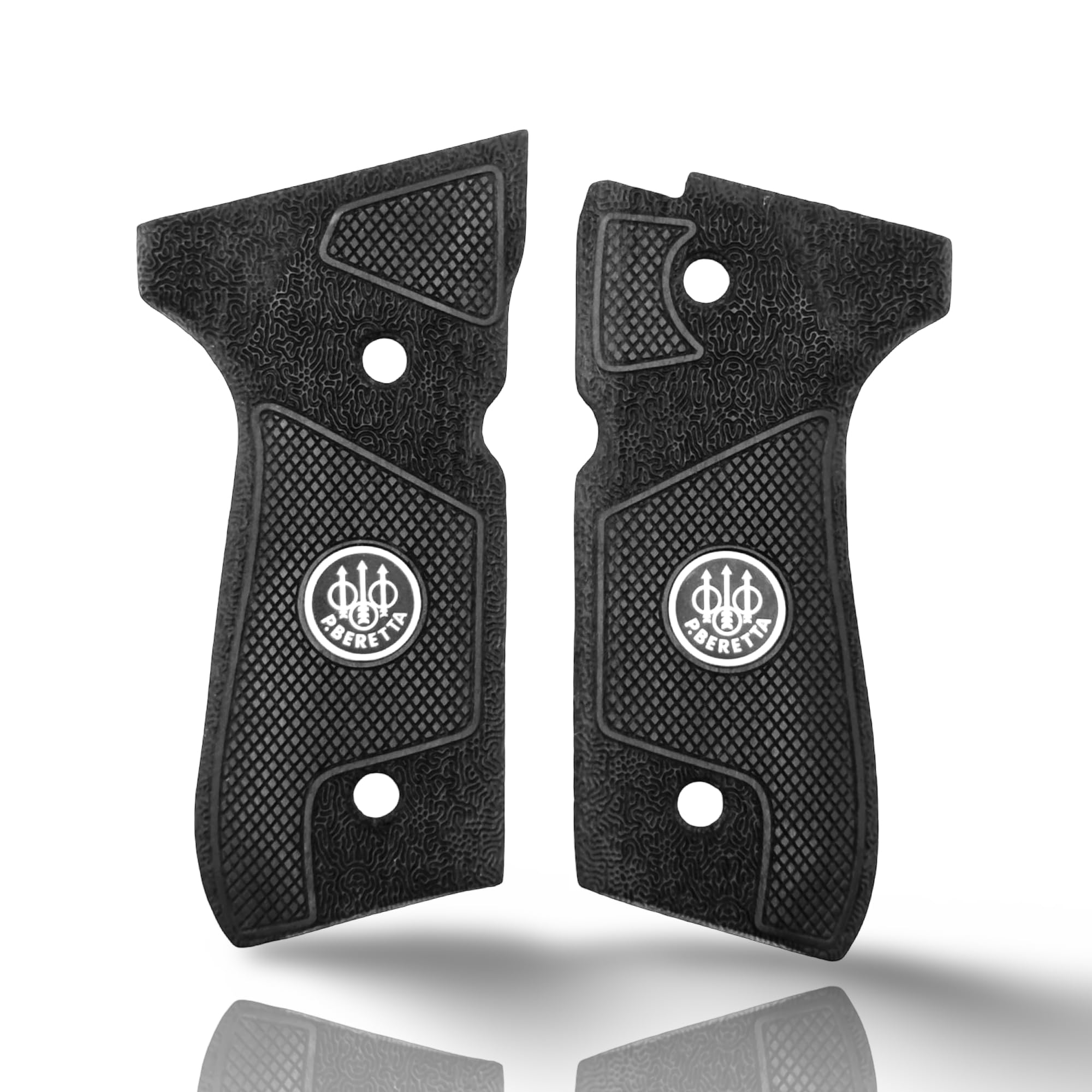 Zib Grips for Beretta 92 & M9 Series – Custom Wood Pistol Grips, Accessories Compatible with 92FS, 92F, 92A1, M9A1, 96, Centurion, Elite Models (Zib Aggressive Exclusive)