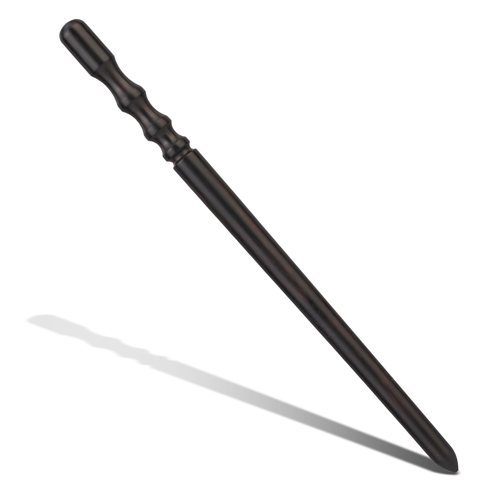 Leather Burnishing Tool, Leather Edge Burnisher, Ebony Wood Edge Slicker Professional Leatherworking Tools for Burnishing Polishing Sanding Leathercraft