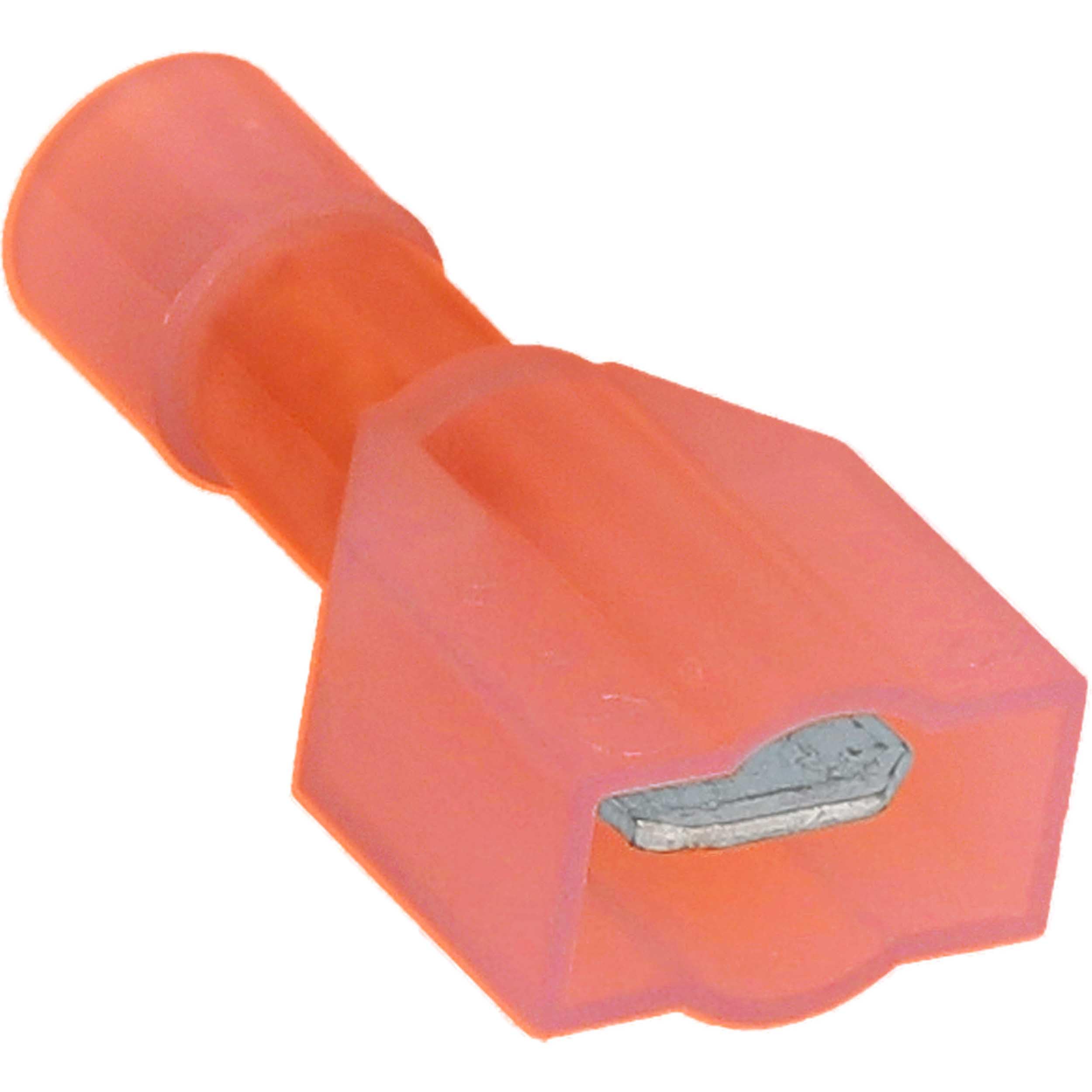 Install Bay RNMD250F Fully Insulated Nylon Male Connector 22/18 Gauge .250, Red (100-Pack)