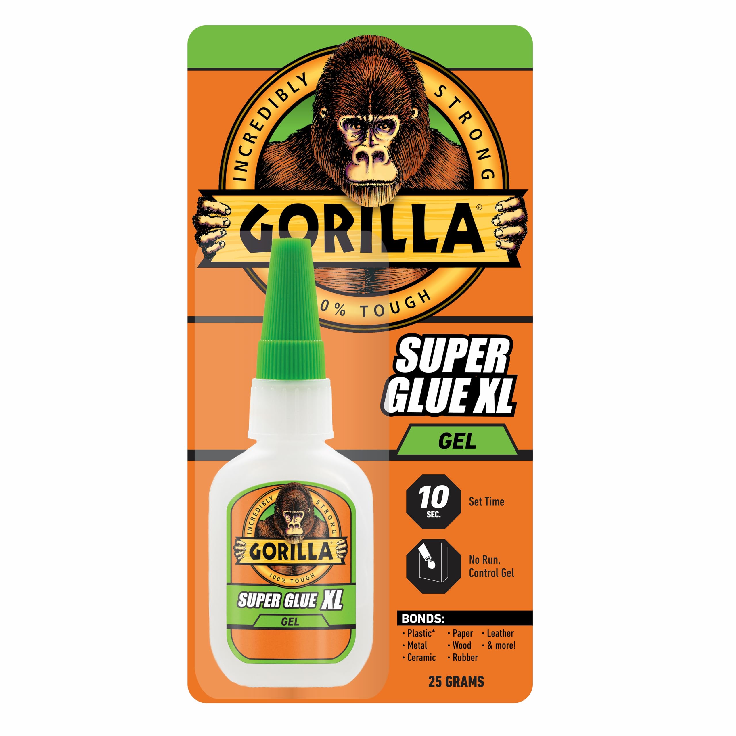 Gorilla Super Glue Gel XL, Clear 25g (Pack of 1) - Fast‑Setting, No‑Drip Control for Precise All‑Purpose Repairs