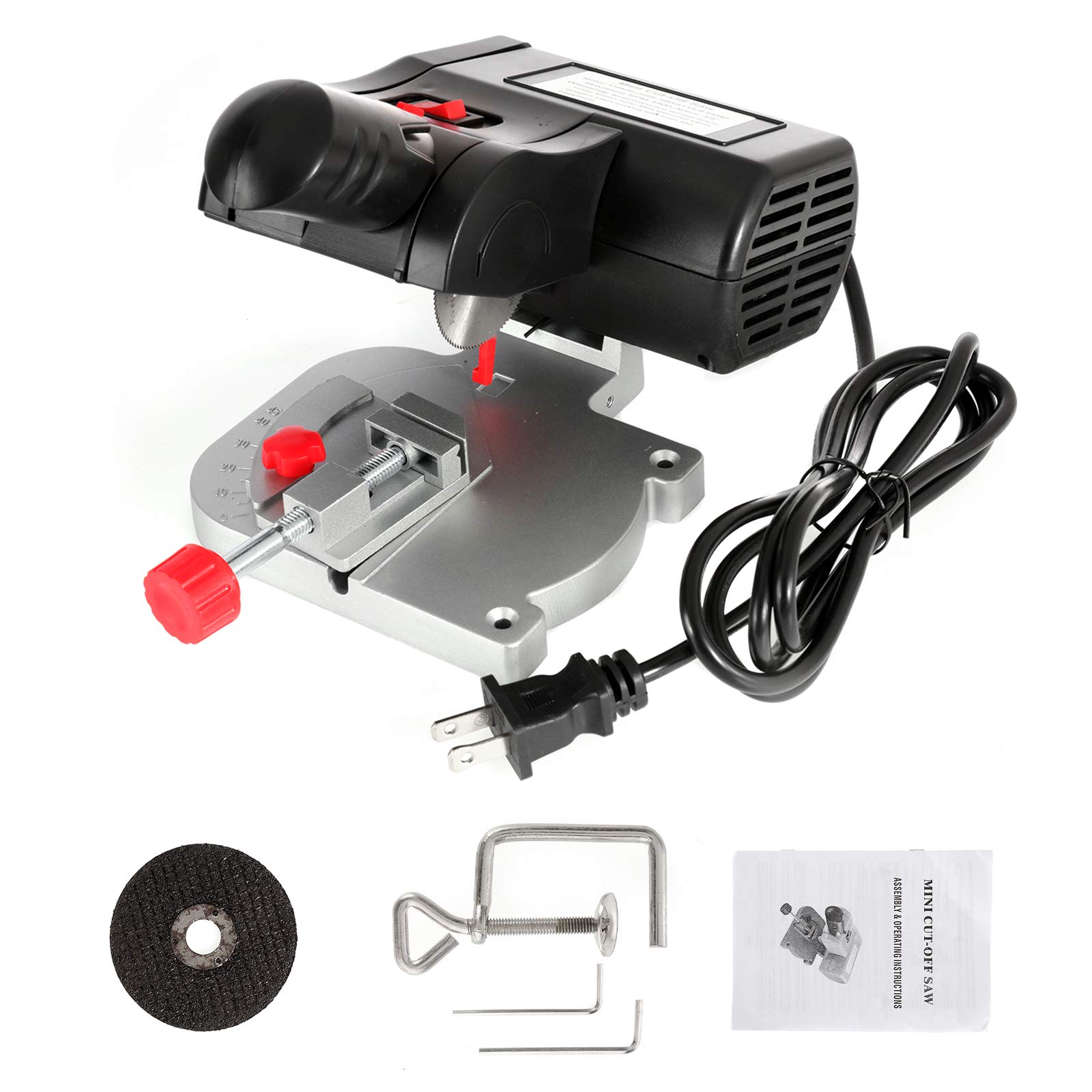 BEAMNOVA Mini Cut-Off Saw for Crafts & Small Materials, 2” Blade Precision Cutter, Max 12mm Non-Metal / 10mm Soft Metal, Compact Hobby Tool (Not for Large Wood or Heavy-Duty Use)