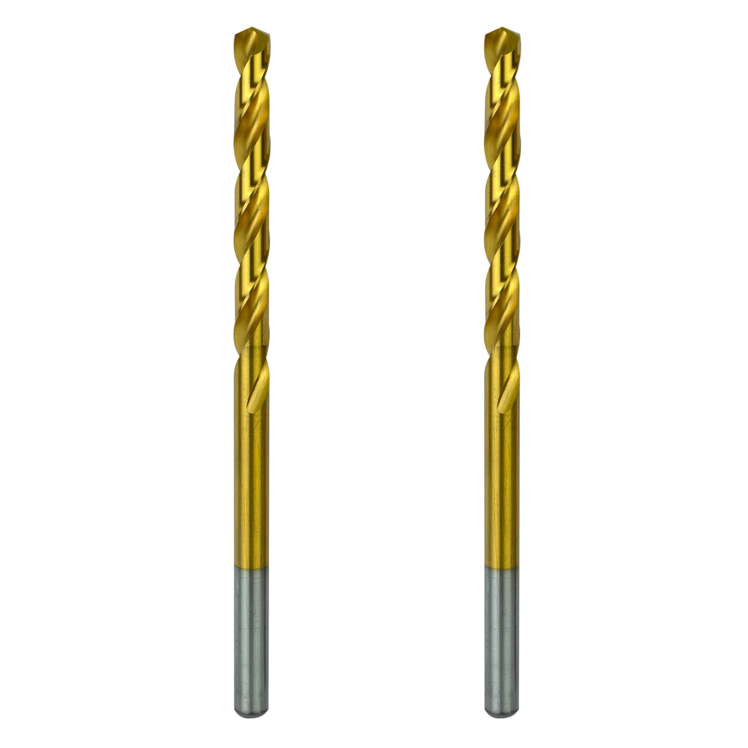 Greycore Tools 5/16 Inch x 6 Inch Cobalt Aircraft Extension Bit – 2 Pack M35 Cobalt Drill Bit, Industrial Titanium Coating – Drill Bits for Steel, Hard Metal, Cast Iron, Wood, Plastic (5/16" x 6")