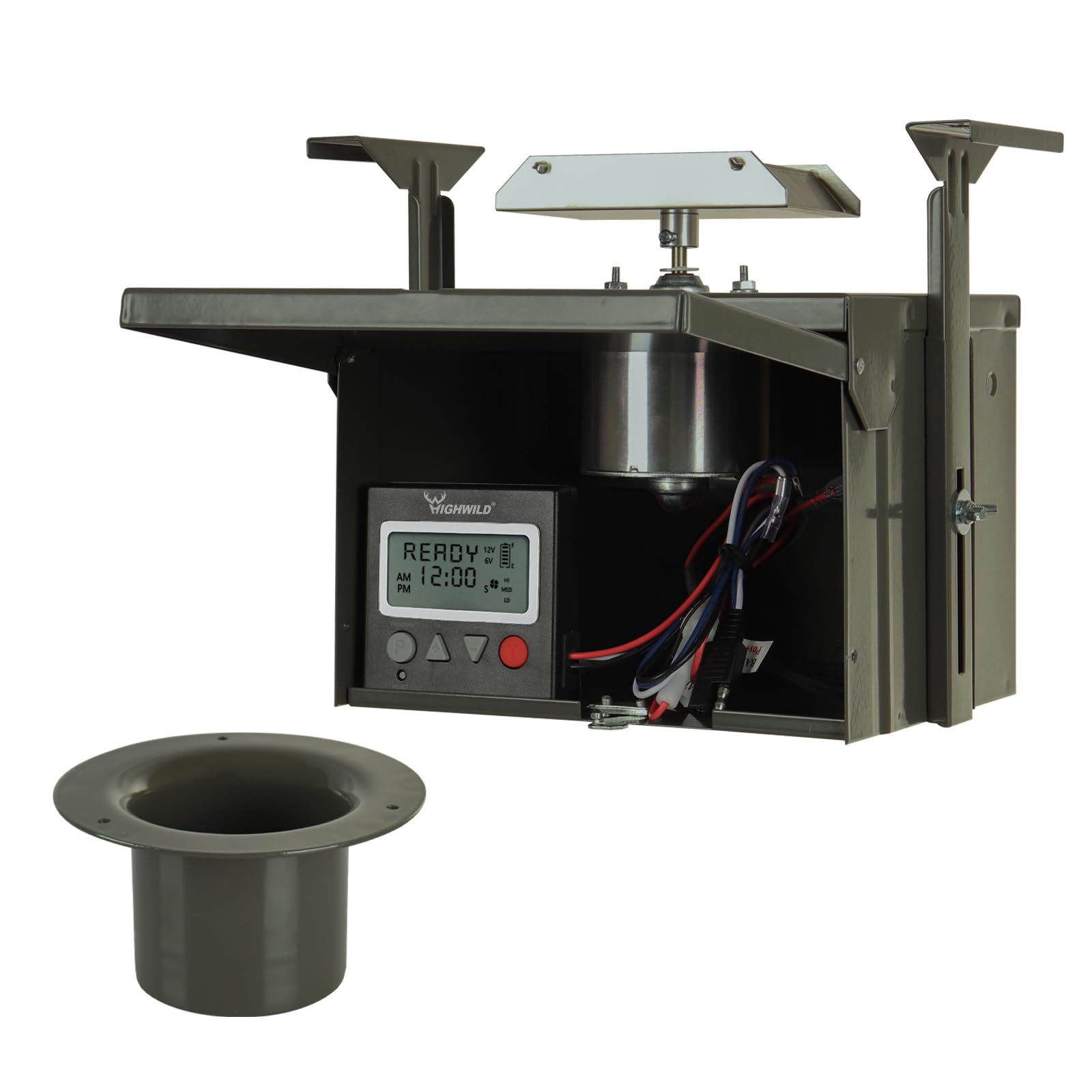 Highwild 12V Digital Deer Feeder Kit for Hunting, up to 8 Feed Times
