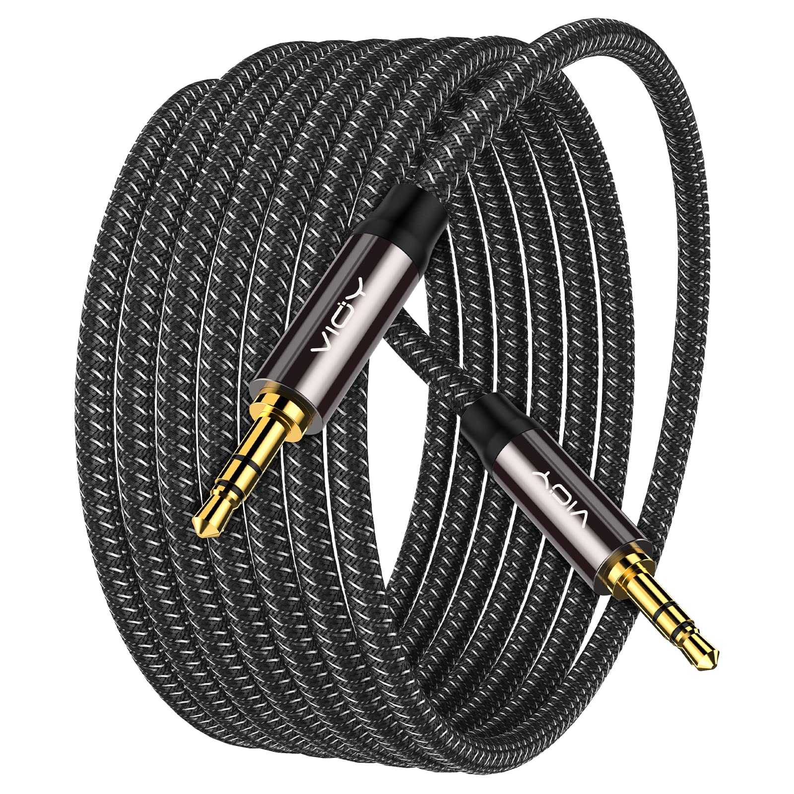 VIOY Aux Cord 20 FT, 3.5mm Male to Male Braided Auxiliary Audio Cable