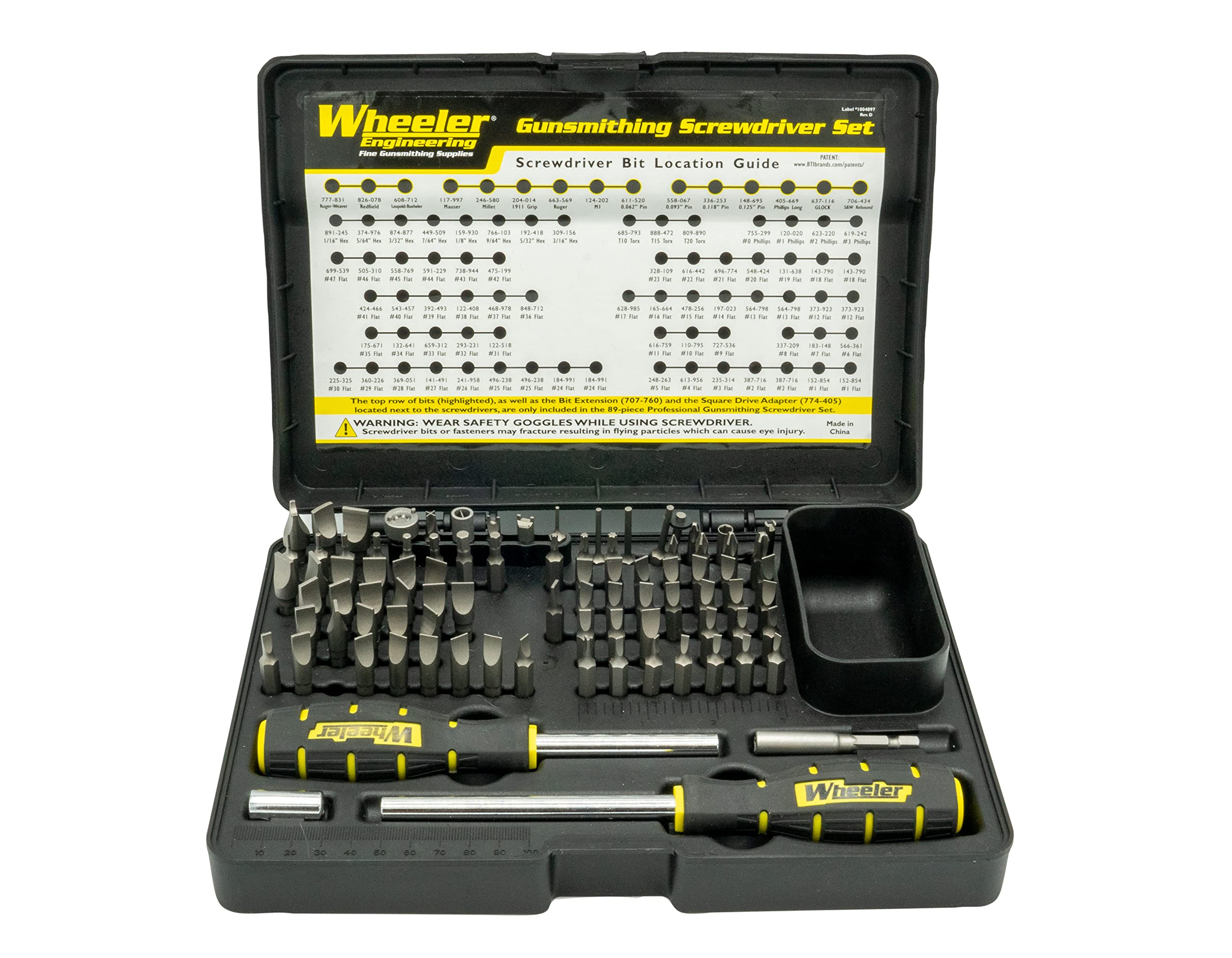 Wheeler 562194 Professional Gunsmithing Screwdriver Set (89 piece)